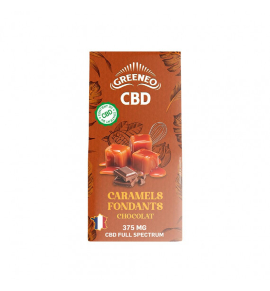 Caramels fondants au chocolat et au CBD – 375 mg (Greeneo)