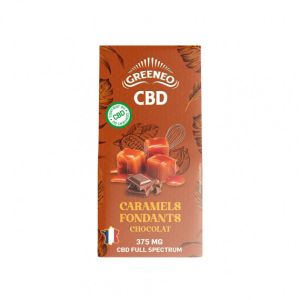 Caramels fondants au chocolat et au CBD – 375 mg (Greeneo)