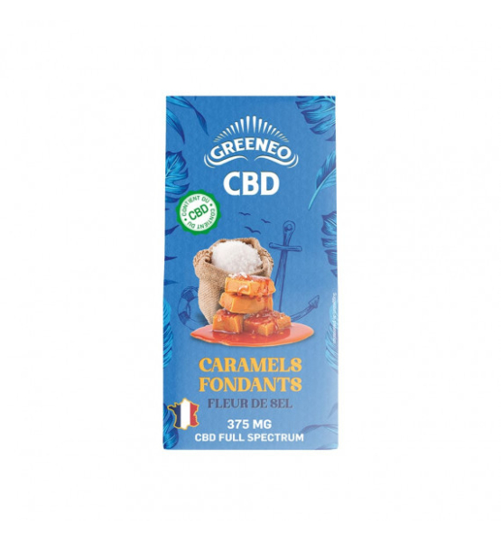 Caramels fondants à la fleur de sel – 375 mg au CBD (Greeneo)