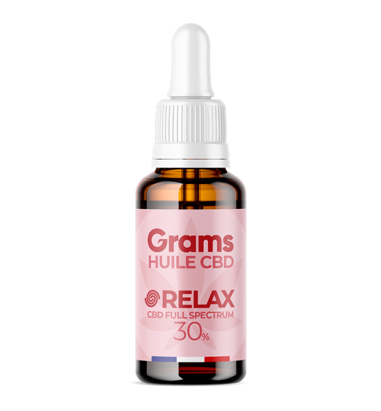 Huile CBD 30 % - Relax Anti-stress - Spectre Complet (GRAMS)
