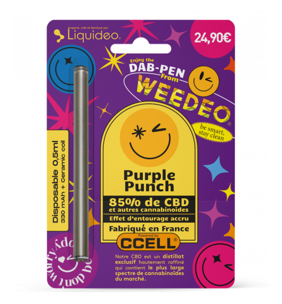 Vape Pen jetable 85% CBD - Purple Punch - 0,5ml