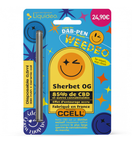 Vape Pen jetable 85% CBD - Sherbet - 0,5ml
