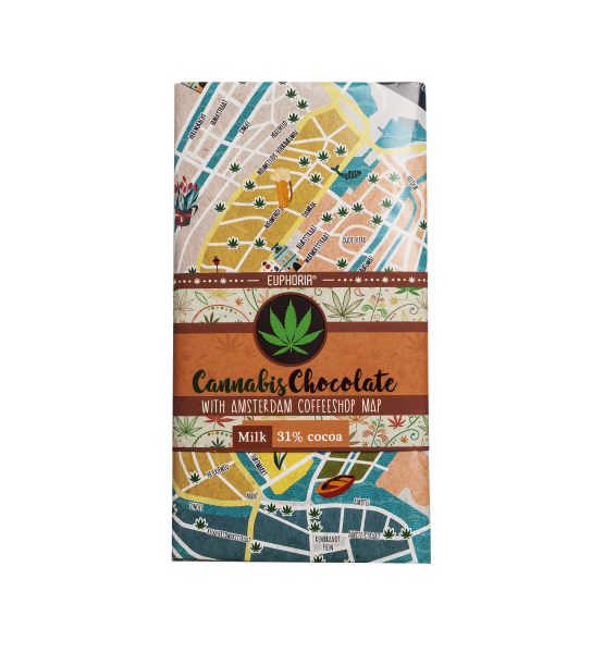 Chocolat au lait aux graines de cannabis – Amsterdam Coffeeshops (EUPHORIA)