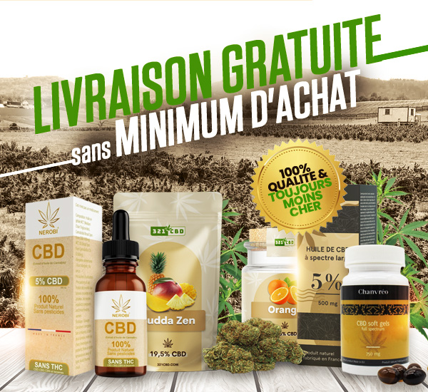 Leader du CBD en ligne, Livré Gratuitement